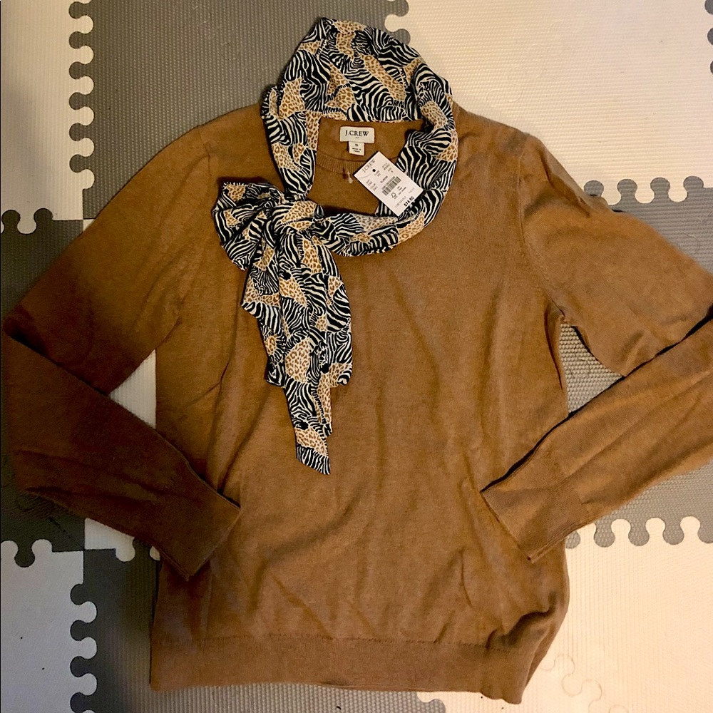 NWT J Crew Factory Scarf Neck Sweater Small